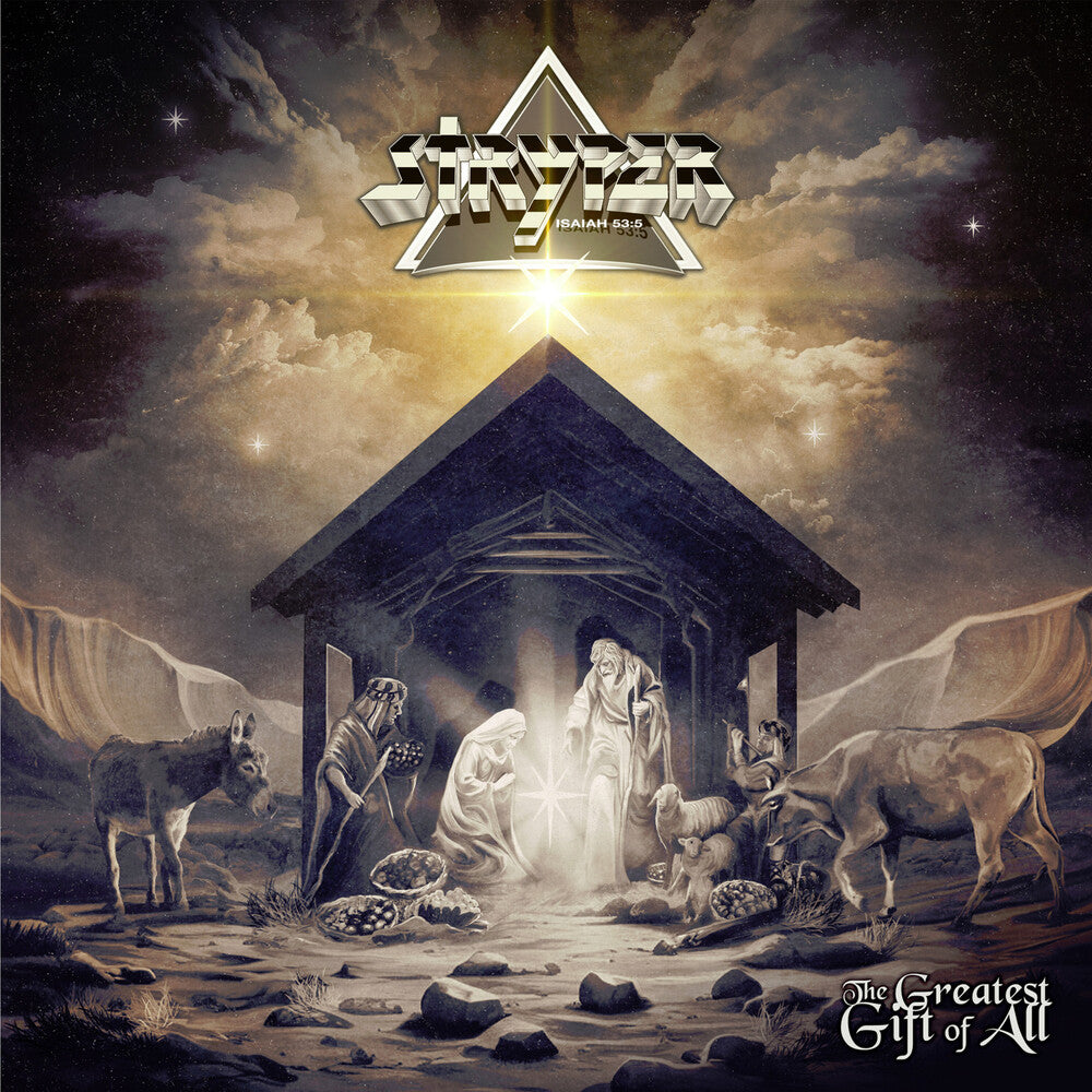 the album cover for Stryper - Greatest Gift Of All
