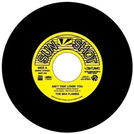 the album cover for Ska Flames - Ain't That Lovin' You / On A Slow Boat To China