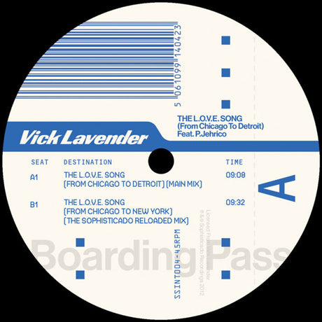 the album cover for Vick Lavender - L.O.V.E. Song (From Chicago To Detroit)