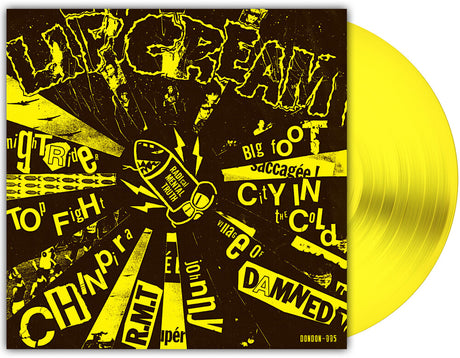 the album cover for Lip Cream - Big Foot Cassette [Highlighter Yellow LP]