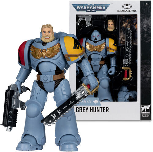 Warhammer 40k 7in Fig W12 Space Wolves Grey Hunter - Warhammer 40k 7in Fig W12 Space Wolves Grey Hunter - Collectibles