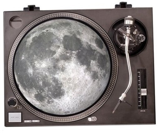 3d Moon Vinyl Record Graphic Turntable Slip Mat - 3d Moon Vinyl Record Graphic Turntable Slip Mat - Vinyl Accessories