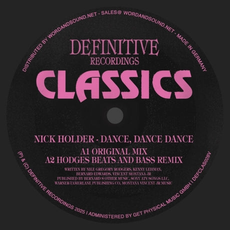 the album cover for Nick Holder - Dance Dance Dance (Ep)