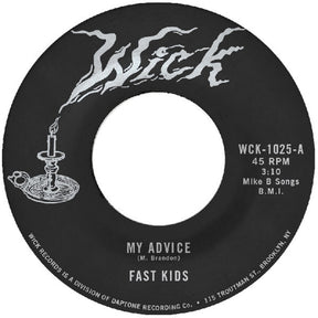 the album cover for Fast Kids - My Advice / Out Of State Plates