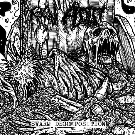the album cover for Raw Addict - Swarm Decomposition