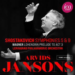 the album cover for Arvids Jansons - Shostakovich: Symphonies 5 & 9 (Live)