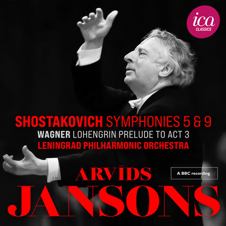 the album cover for Arvids Jansons - Shostakovich: Symphonies 5 & 9 (Live)