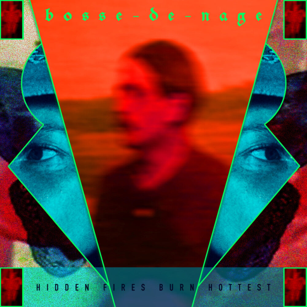 the album cover for Bosse-de-Nage - Hidden Fires Burn Hottest - Neon Green [Colored Vinyl]