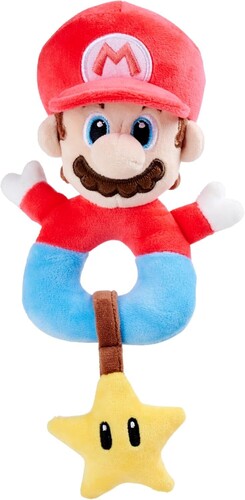 Super Mario Baby 6in Activity Grabber With Rattle - Super Mario Baby 6in Activity Grabber With Rattle - Collectibles