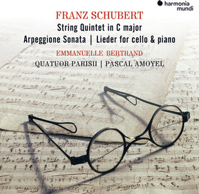 the album cover for Emmanuelle Bertrand  / Amoyel,Pascal - Schubert: String Quintet, Arpeggione Sonata