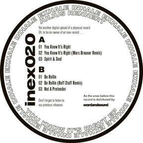 the album cover for Julius Rennert - You Know It's Right (Ep)