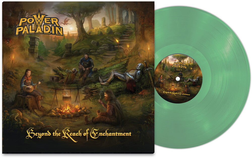 the album cover for Power Paladin - Beyond The Reach Of Enchantment - Green Vinyl (Uk)