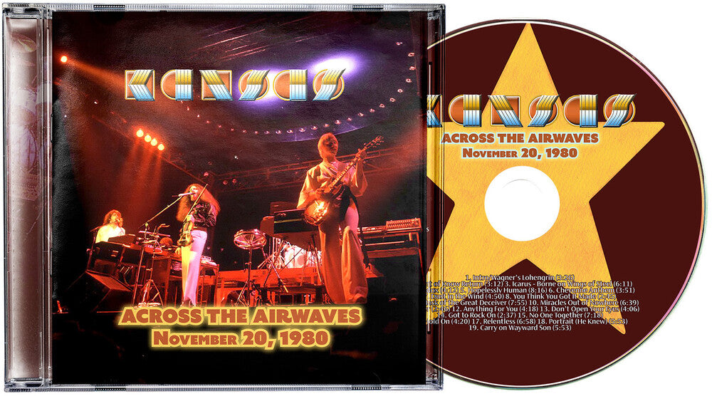 the album cover for Kansas - Across The Airwaves