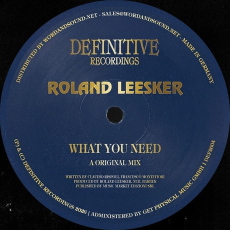 the album cover for Leesker, Roland - What You Need