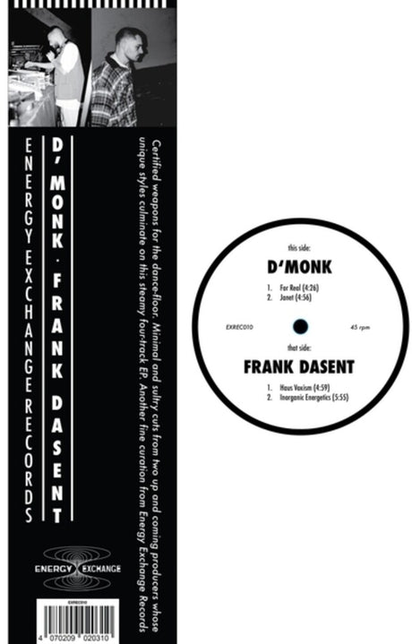 the album cover for D'monk X Frank Dasent - D'monk X Frank Dasent (Ep)