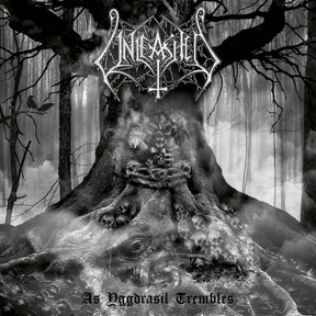 the album cover for Unleashed - As Yggdrasil Trembles (split White/black Vinyl/deluxe)