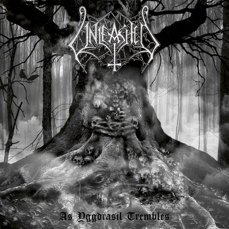 the album cover for Unleashed - As Yggdrasil Trembles (split White/black Vinyl/deluxe)
