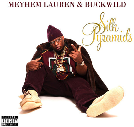 the album cover for Meyhem Lauren & Buckwild - Silk Pyramids