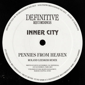 the album cover for Inner City & Kevin Saunderson - Pennies From Heaven (roland Leesker Remix)