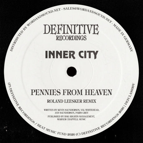 the album cover for Inner City & Kevin Saunderson - Pennies From Heaven (roland Leesker Remix)