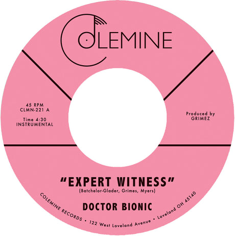 the album cover for Doctor Bionic - Expert Witness B/W Mistake