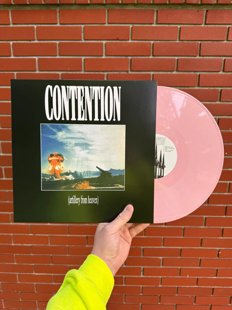 the album cover for Contention - Artillery From Heaven - Pink
