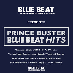 the album cover for Prince Buster - Blue Beat Hits