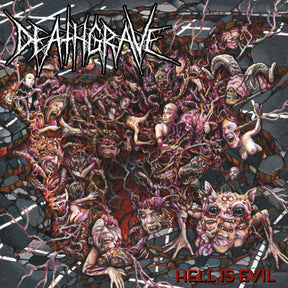 the album cover for Deathgrave - Hell Is Evil
