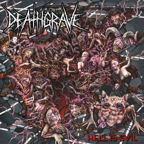 the album cover for Deathgrave - Hell Is Evil