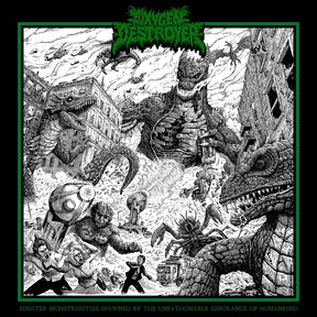 the album cover for Oxygen Destroyer - Sinister Monstrosities Spawned by the Unfathomable Ignorance of Humankind