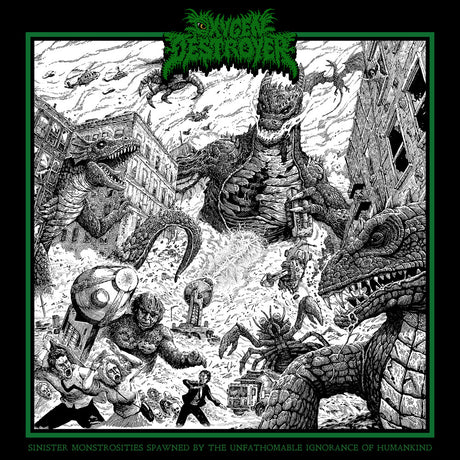 the album cover for Oxygen Destroyer - Sinister Monstrosities Spawned by the Unfathomable Ignorance of Humankind
