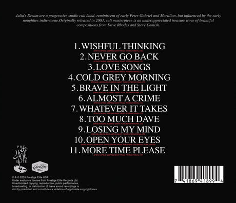 the album cover for Julia's Dream - Hindsight