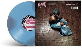 the album cover for DC The Don - REBIRTH [Blue Marbled Vinyl]