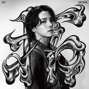 the album cover for JO1 - ANIMAL [Member Solo Jacket Ver Takumi]