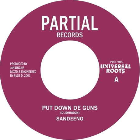 the album cover for Sandeeno - Put Down De Guns' (Ep)