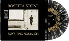 the album cover for Rosetta Stone - Executing Nostalgia [Black/Gold/White Splatter]