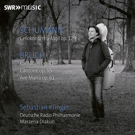 the album cover for Sebastian Klinger - Schumann & Bruch: Vc Con & Works For Vc & Orch