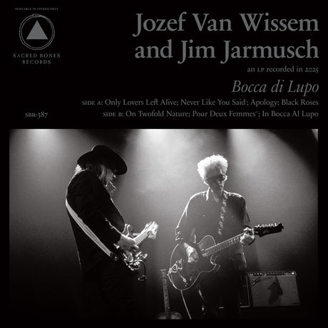 the album cover for Jozef Van Wissem and Jim Jarmusch - Bocca di Lupo and Mouth of the Wolf