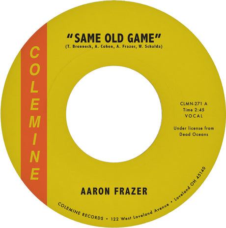 the album cover for Aaron Frazer - Same Old Game / Let Your Love Grow