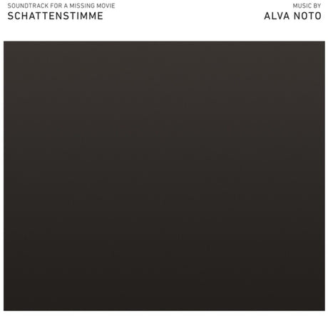 the album cover for Alva Noto - Schattenstimme (Soundtrack For A Missing - Pt 2)