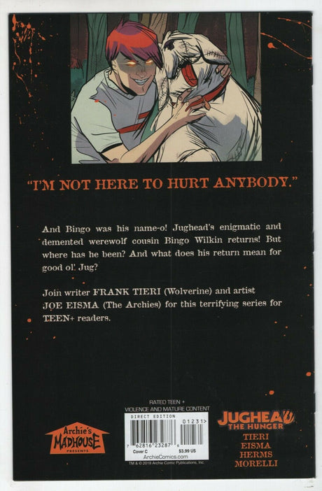 Jughead The Hunger 12 C Archie 2019 NM Bill Galvan Variant Werewolf