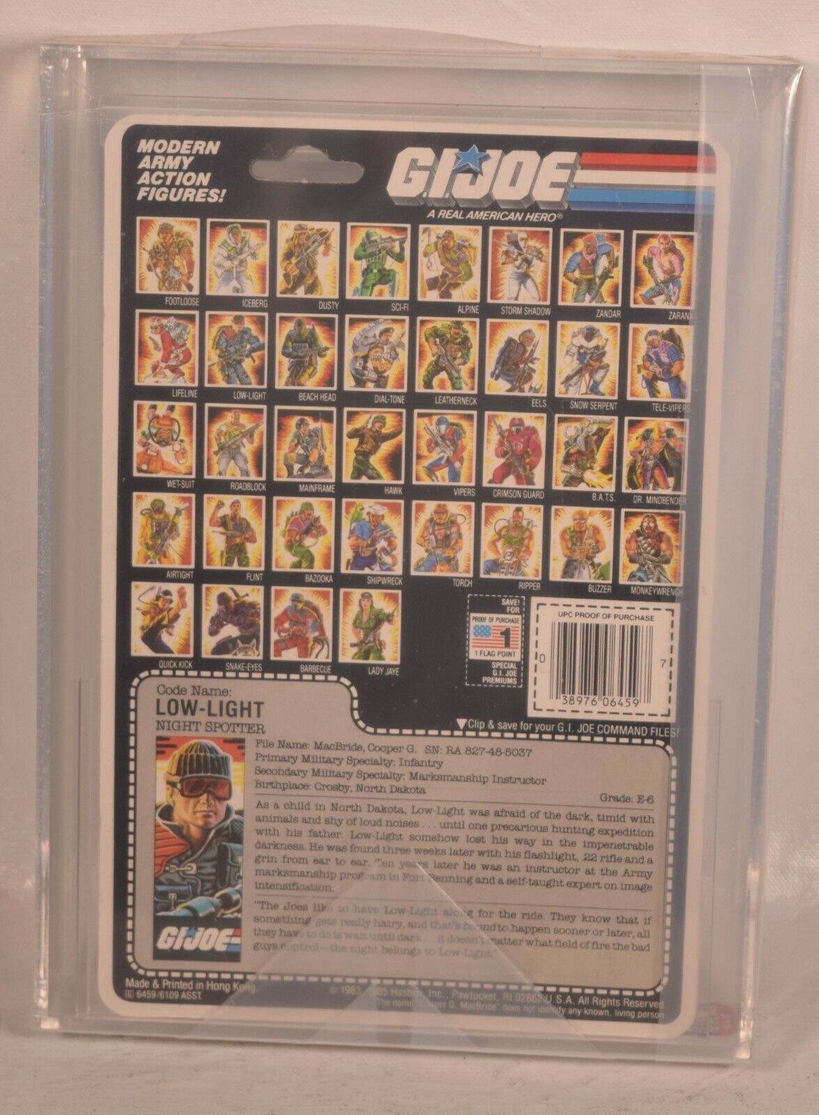 GI Joe ARAH Night Spotter Low-Light Action Figure Hasbro 1986 AFA 80