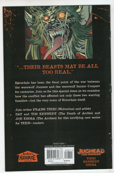 Jughead The Hunger 8 A Archie 2018 NM- Adam Gorham Werewolf