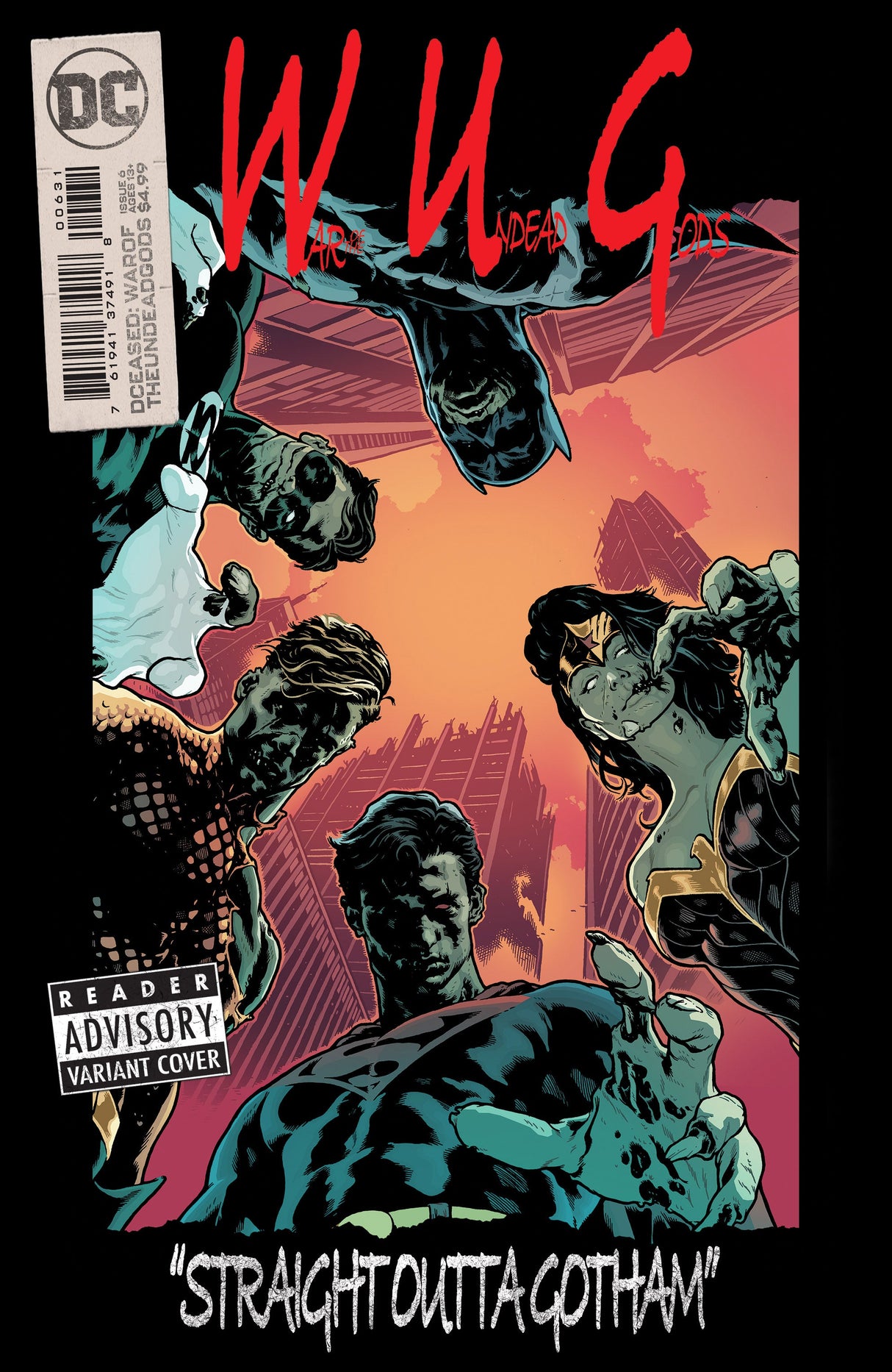 Dceased War Of The Undead Gods #6 (Of 8) B Jeff Spokes NWA Hip Hop Homage Card Stock Variant (02/21/2023) Dc