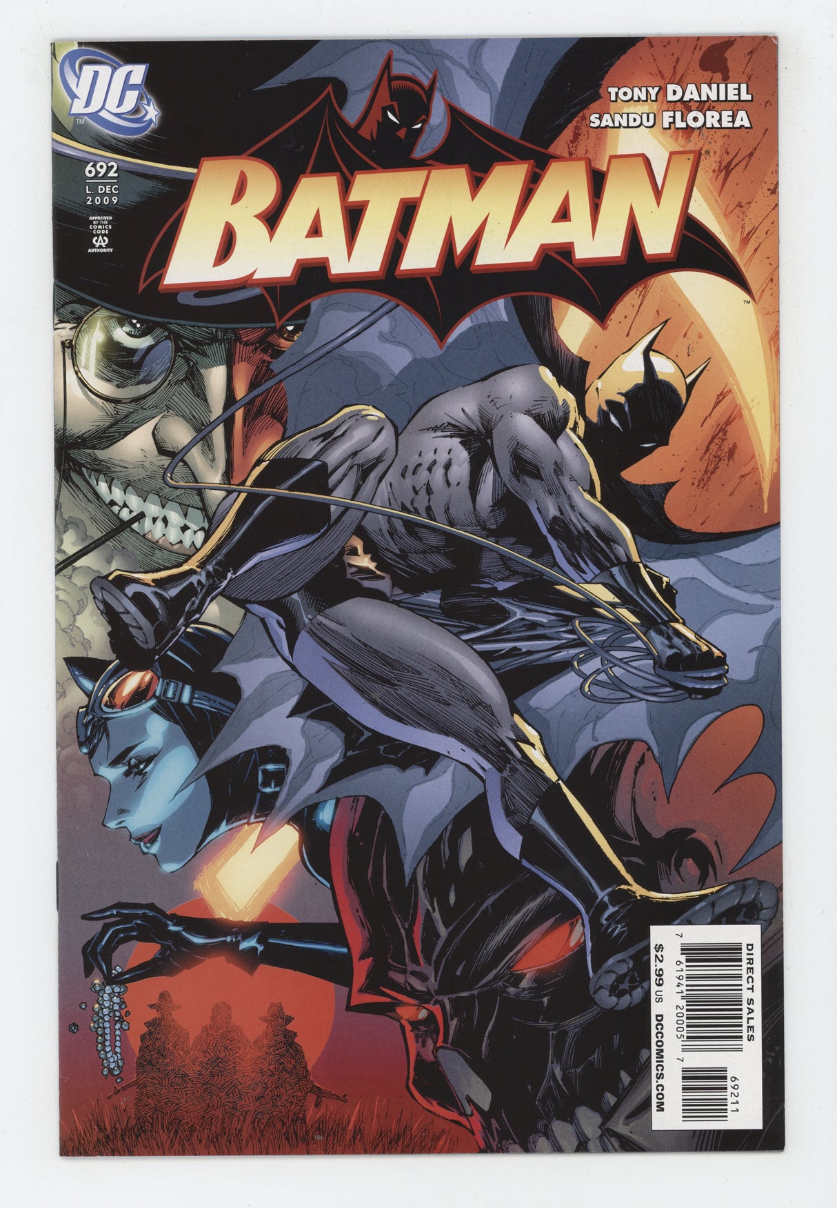 Batman 692 DC 2009 Tony Daniel Black Mask Penguin Catwoman