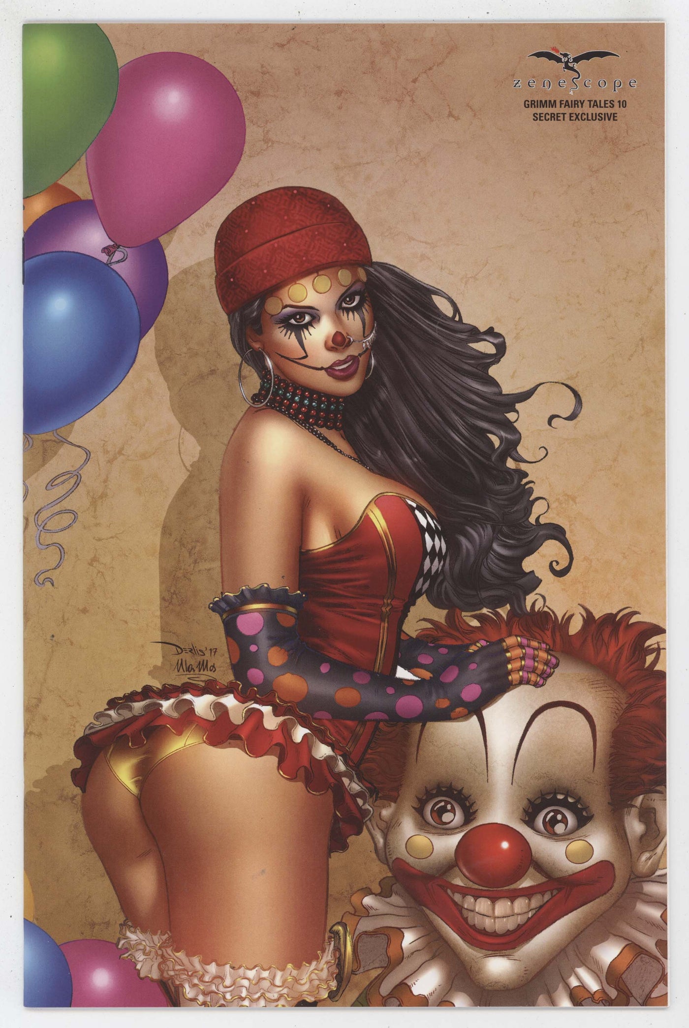 Grimm Fairy Tales 10 Zenescope 2017 NM Derlis Santacruz Secret Cosplay Variant