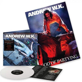 Andrew W.K. God Is Partying (Parental Advisory Explicit Lyrics, Colored Vinyl, White, Poster) [Vinyl] - Apocalypse Vinyl