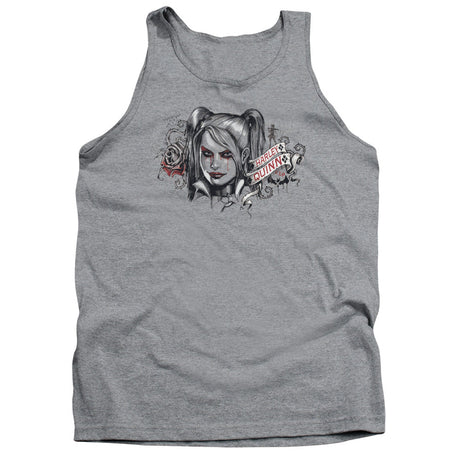 Batman Arkham Knight Hq Sketch Mens Tank Top Shirt Athletic Heather Officially Licensed