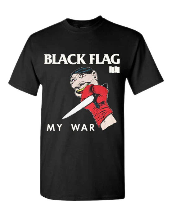 Vintage Merch - Black Flag My War Album T-shirt SST Records