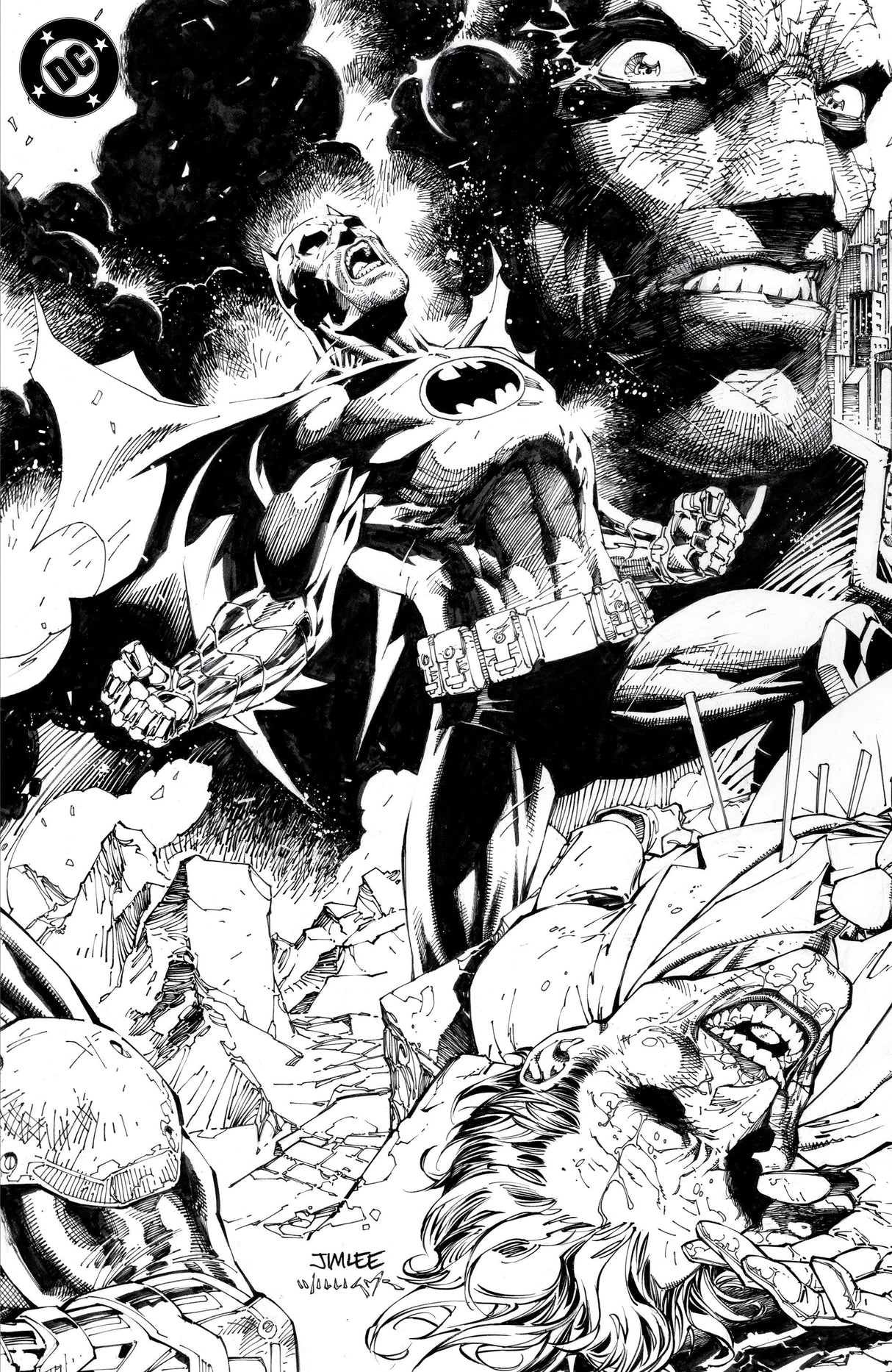 Batman #158 Q 1:608 Jim Lee & Scott Williams Inks Variant Signed By Jeph Loeb (03/26/2025) Dc